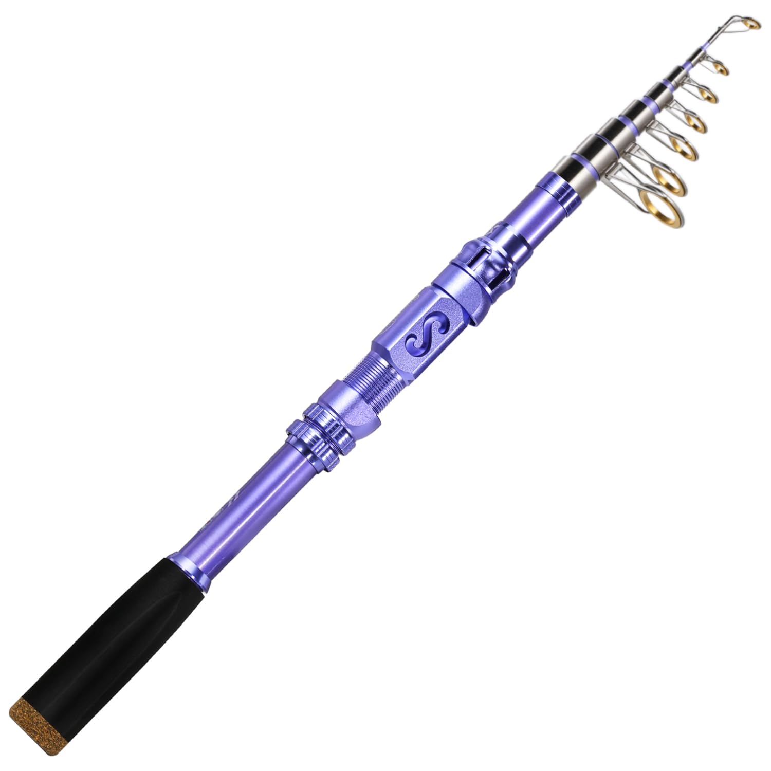 Sougayilang Telescopic Fishing Rod,High Carbon Fiber Spinning Rod, Portable Fishing Tackle For Travel Saltwater And Freshwater Fishing Suitable Women 1.8/2.1/2.4/2.7/3.0m-Z30