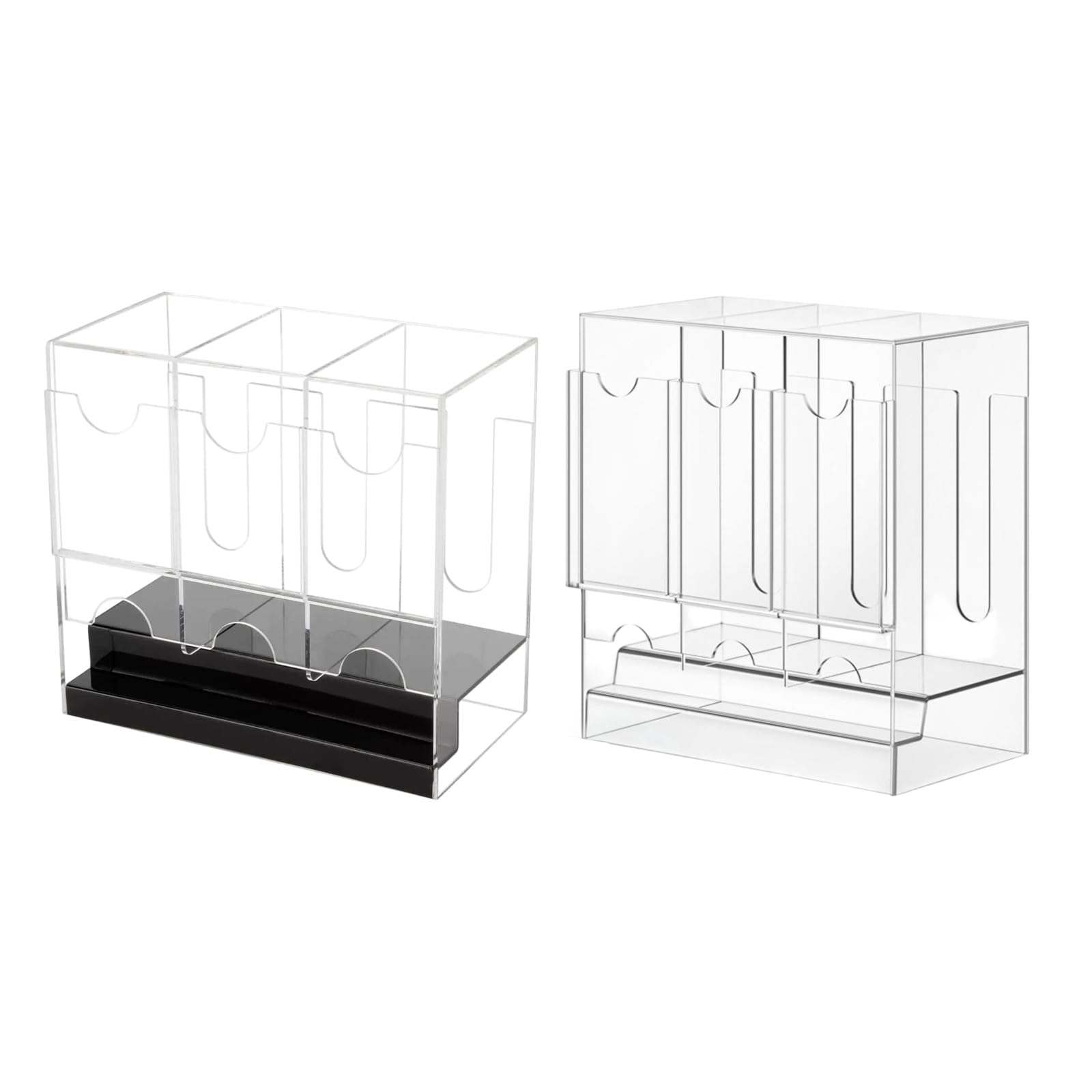 Robuste ABS Kartenvitrine mit integriertem Spender, Black