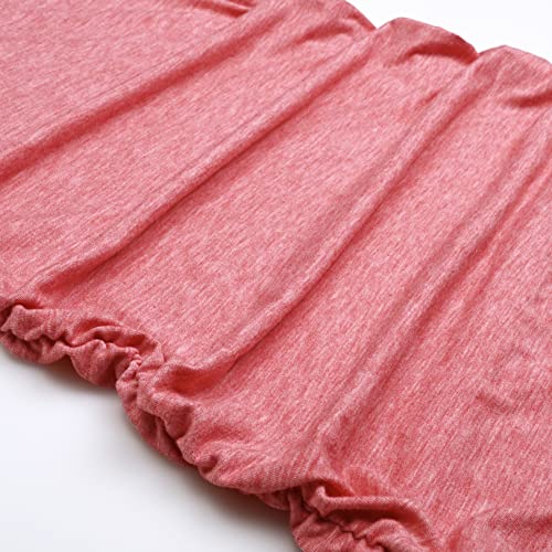 Ginkana Womens Maternity Tshirts V Neck Petal Sleeve Casual Tops Summer Ruched Sides Basic Pregnancy Tshirt Tunic Shirt,Red,M #TOP3