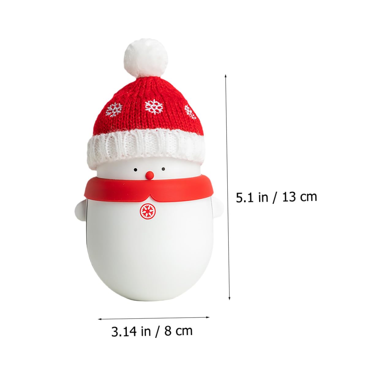 Wiederaufladbarer USB Handwärmer Powerbank Schneemann 6000mah Rot