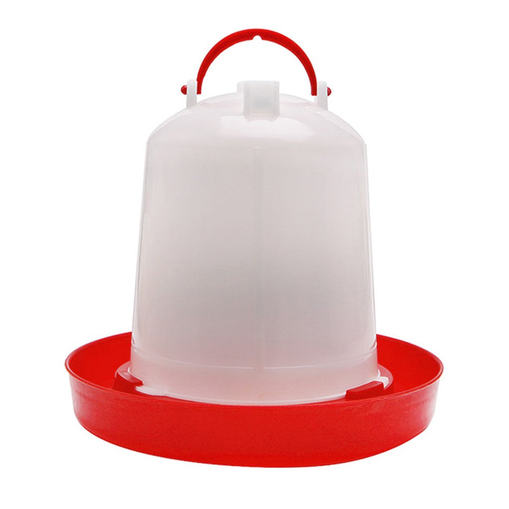 Auto Poultry Drinker Feeder Chicken Waterer Chick Feeder Container with Carrying Handle,Baby Duck Feeder 1.5L Bird Feeder Large Capacity for Pet Bird