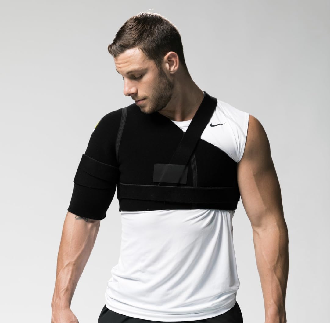 ARYSE OSKIE Shoulder Support Brace Athletic Shoulder Stabilizer for Joint Instability and Recovery Black XX-Large