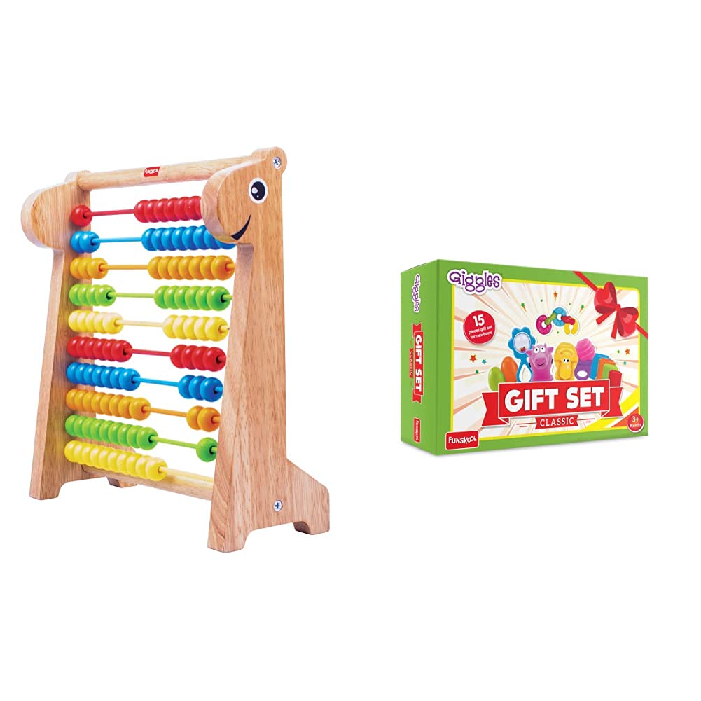 Giggles Wood Educational Toy, Multicolour, Ages 2 and Up Baby Gift Set - Teether, Rattles and Much More (B098MVN74T) Amazon Price History, Amazon Price Tracker