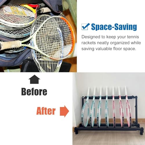 Support raquette badminton et tennis pliable | Range-sport réglable - 3
