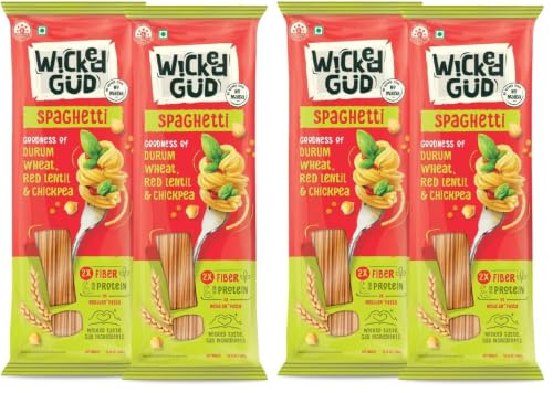 Image of WickedGud Spaghetti Pasta Semolina Wheat (400gm x 2) (Pack of 2)