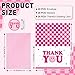 Whaline 20 Set One Happy Dude Thank You Greeting Cards with Envelopes and Stickers Hot Pink Smile Face Thank You Cards for Back to School Wedding Baby Shower Graduation Baby Bridal Birthday