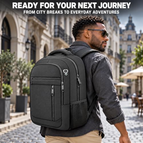 17 Inch Travel Laptop Backpack for Men Women, Big Work College Computer Bag - Image 2