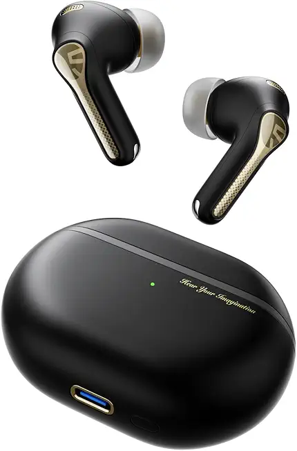 SoundPEATS Capsule3 Pro+ Bluetooth Kopfhörer Hi Res Audio mit LDAC, In Ear Kopfhörer Aktive Geräuschunterdrückung, HiFi Stereo Sound mit XMEMS Treiber, Adaptive ANC, 6 Mics 43 Spielzeit App Steuerung