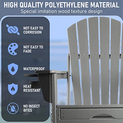 Adirondack Chair With Ottoman,Folding Adirondack Chairs,Rocking Adirondack Chair With Cup Holder,Adirondack Chairs Weather Resistant,Fire Pit Chairs,Plastic Adirondack Chairs For Adults,350 Lbs #TOP4