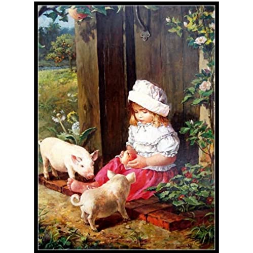 Kit broderie point de croix DIY cadeau de Noël original 40x50cm