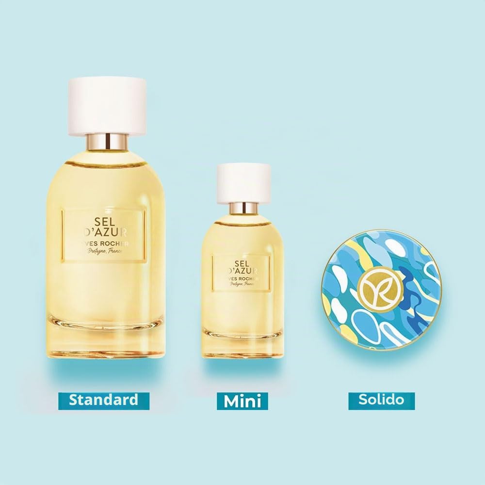 Yves Rocher PLEINES NATURES Eau de Parfum Sel d'Azur Vaporizzatore 100ml | Profumo per Donna agrumato fresco con limone, pompelmo e cedro – 88% origine naturale – Fabbricato in Francia - Idea regalo