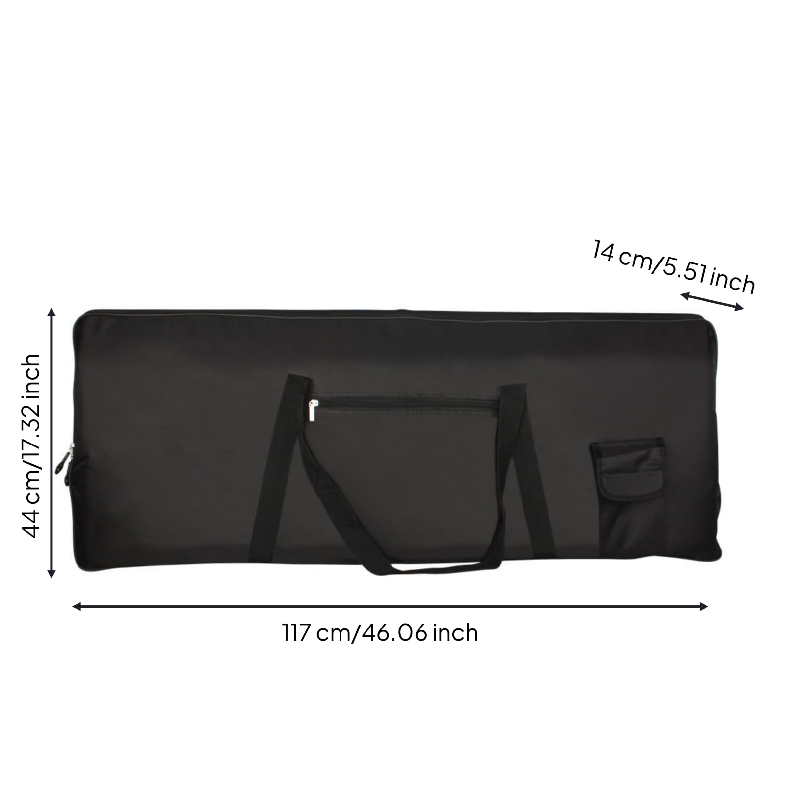 Funda Teclado con Bolsillos Impermeable Estuche Reforzada Bolsa para Tecladistas, Músicos, Viajes, Ensayos, 76 Teclas
