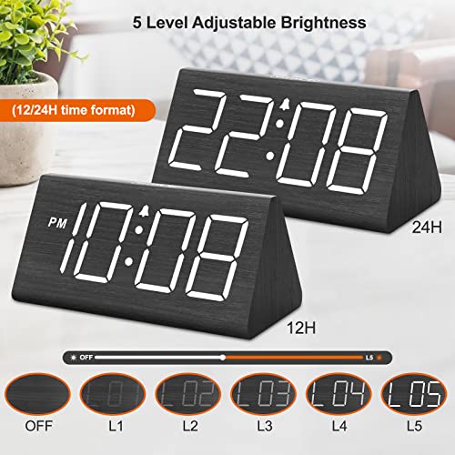 Dreamsky DS2201 Wooden Digital Alarm Clocks For Bedrooms thumb #5