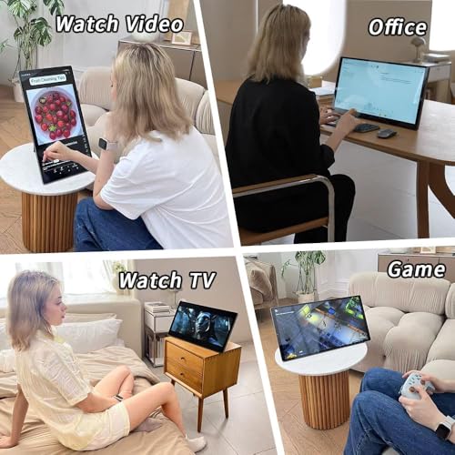 Image of 21.5 inch Android 15 Portable TV Tablet with Carry Bag, Rotating Foldable Stand, 6GB+128GB, with 99.9Wh Battery, 13MP Camera, Dual 5W Speakers, Smart Touch Screen for Travel, Camping & Home Entertainment