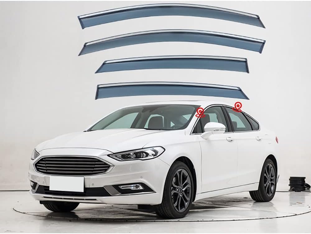 PANXUC Car Wind Deflectors for Ford MONDEO 2013-2021, Side Window Wind Rain Deflector Window Visor Sun Rain Guard Smoke Guards