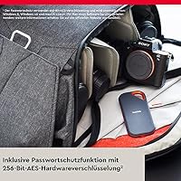 SanDisk Extreme PRO Portable SSD 2 TB (externe SSD, NVMe-SSD-Performance, 2,5 Zoll, 2.000 MB/s Lesen und Schreiben, AES-Verschlüsselung, IP65-Wasser- und -Staubschutz) grau – Ansicht 8