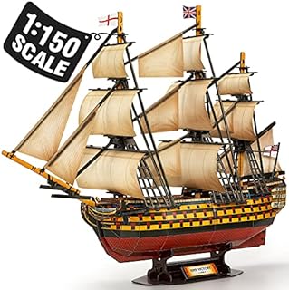 CubicFun 3D Jigsaw Puzzles Large HMS Victory Vessel Ship Sailboat Model Ship Kits for Adults Kids to Bulid - 189 Pieces