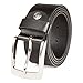 LINDENMANN Leder-Gürtel Herren 40 mm breit, Gürtel Herren Büffelleder, Jeans-Gürtel Herren Leder, Größe/Size:105, Farbe/Color:schwarz