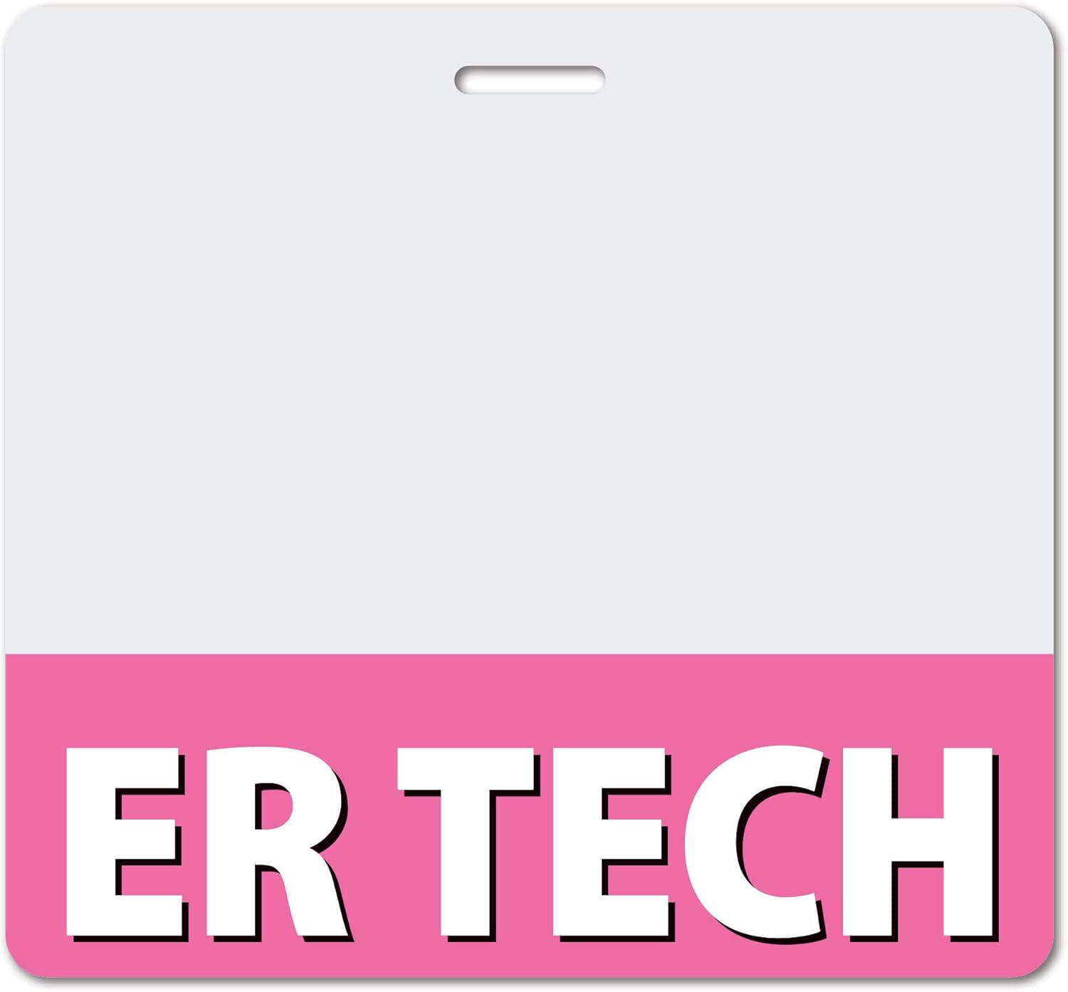 ER TECH Heavy Duty Horizontal Green (20 Pack) - Spill & Tear Proof Cards - 2 Sided USA Printed Quick Role Identifier ID Tag Backer by BadgeZoo