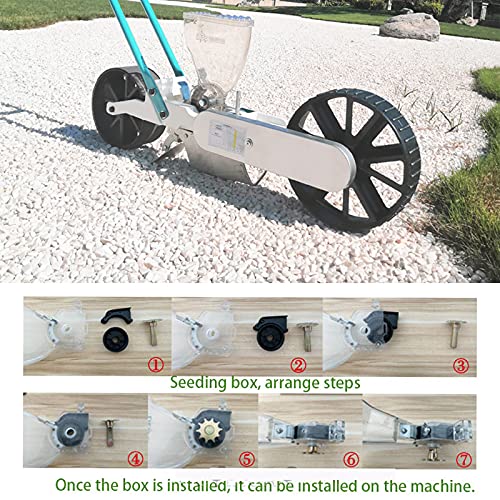 Gmjay Single Row Hand Push Small Manual Farmer Pushes Vegetable Planter Precision Seeder, #TOP4