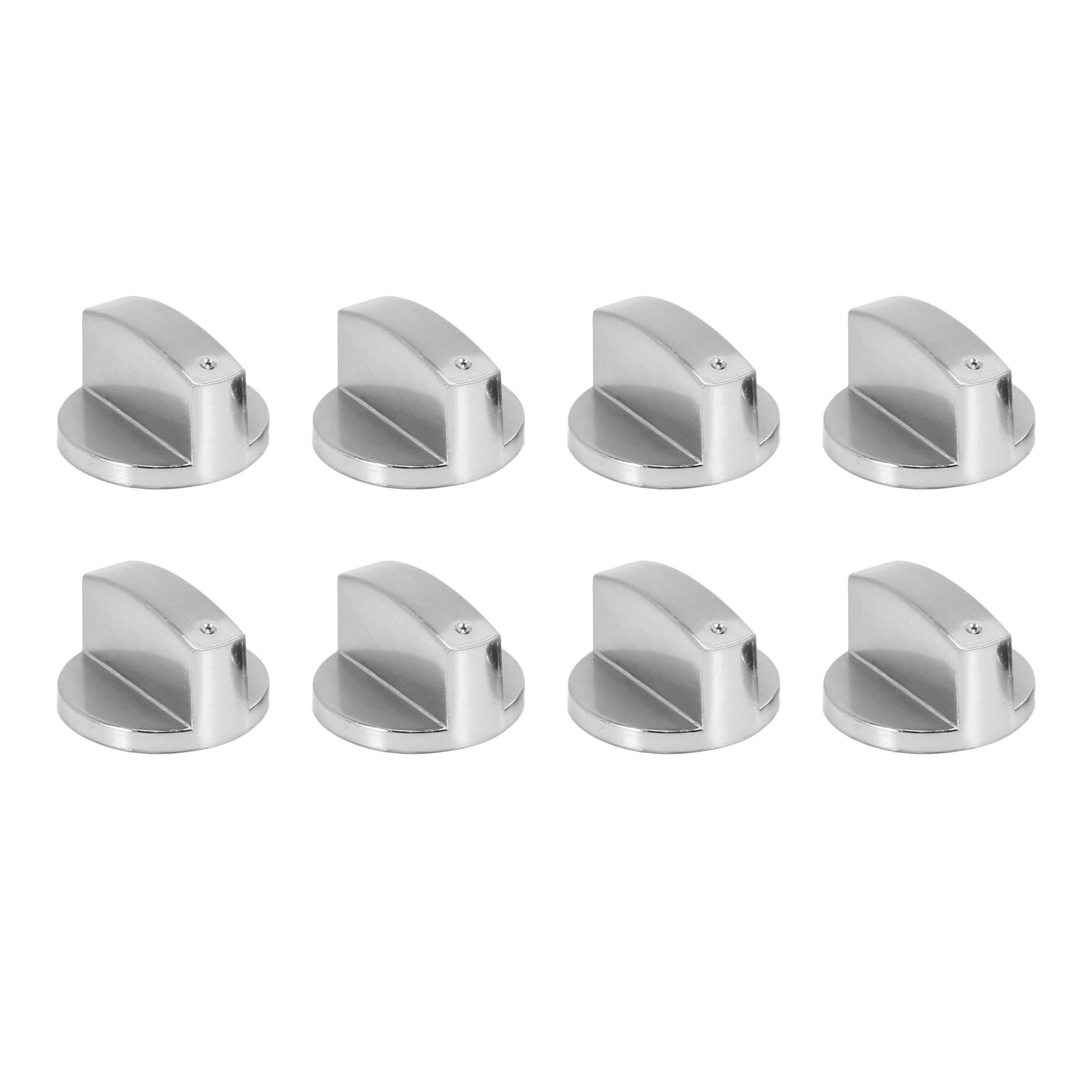 Evarbuild Silver Cooker Knobs,Oven Knob(8Pcs),6Mm Universal Stove Control Knobs Adaptors Oven Switch