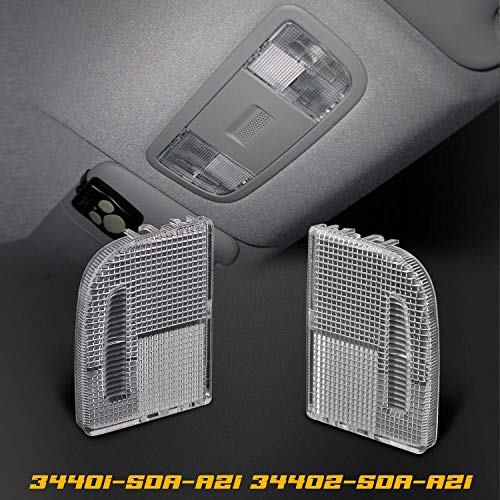 Image of Interior Dome Light Cover Roof Map Light Lens 34401-SDA-A21 34402-SDA-A21 Right Left Side Compatible with Honda Accord Hybrid Civic Element Odyssey Pilot Ridgeline with Sunroof Only