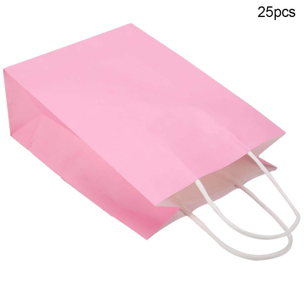 1pc Fashion Pink Color Paper Gift Bag With Handles Festival Gift Bag Shopping Bags Kraft Paper Packing Bag Clothes Storage Bag - 15 - View #11