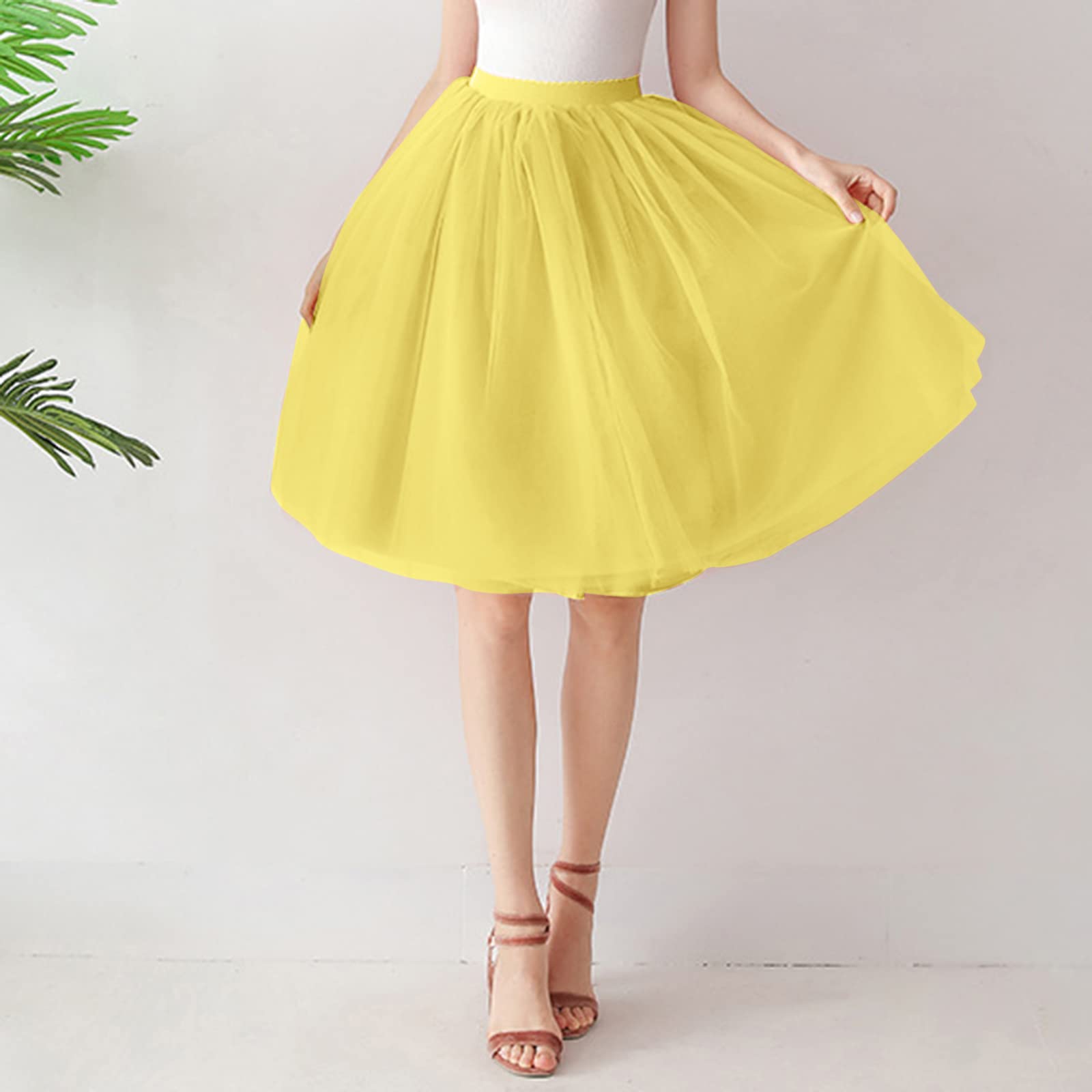Damen Tüllrock Tutu Unterrock Kurz Ballkleid Ballett Tanzkleid Abendkleid Anlass, Mint