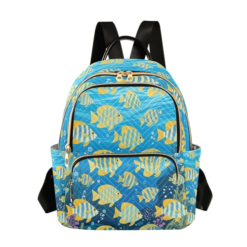 Nexawaveo Mochila acolchada para mujer, diseño de ratón lindo con mochila de mano para laptop de 14 pulgadas, Bonitos peces marinos, S, Mochilas de mochila