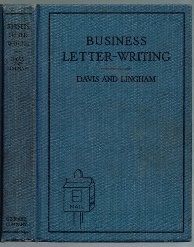 BUSINESS LETTER WRITING B000H5LVNS Book Cover