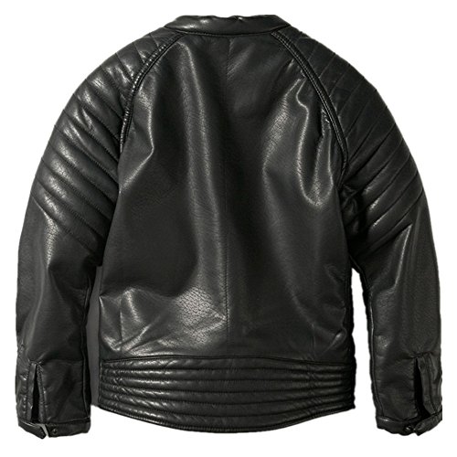 LJYH Boys Faux Leather Jacket Children's Collar Motorcycle Leather Coat2