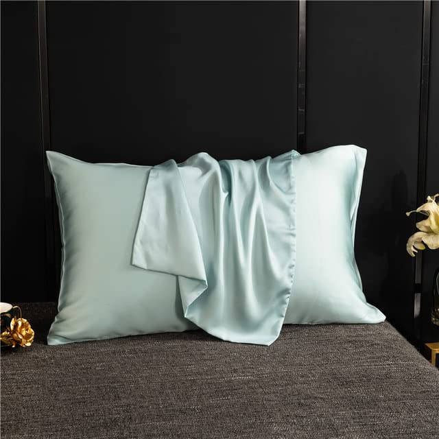 TOUFA Funda de almohada de seda de morera natural, funda de almohada de color sólido, funda de almohada de seda real, 40 x 80 pulgadas