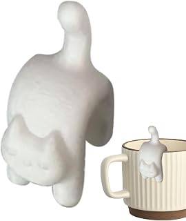 Soporte para bolsas de té para taza, divertido soporte para bolsas de bebidas con de gato, bonito colgador para bolsas de té, colorido con de animal para tazas y marcadores de tazas para