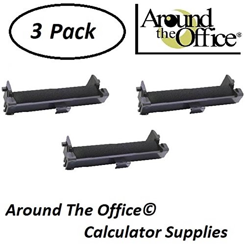 Around The Office Compatible Package of 3 Individually Sealed Ink Rolls Replacement for Sharp EL-1196-G Calculator