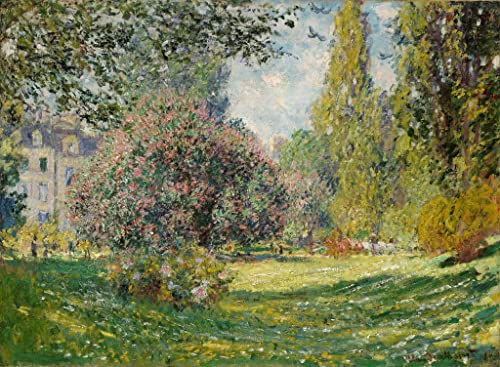 Impression Parc Monceau Claude Monet pour décoration salon élégant