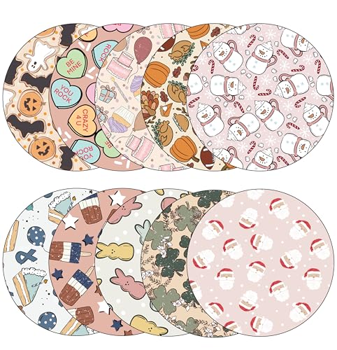 Glucomart Adhesive Patches for Libre, Dexcom G7 & Stelo (10 Count) – Maximum Strength CGM Patches, Waterproof & Hypoallergenic Overpatch (Christmas Variety Pack)