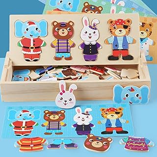 Wooden Dress Up Puzzles for Kids Gifts Boys Girls | Wooden Jigsaw Puzzle for Children Age 3 4 5 Years Old