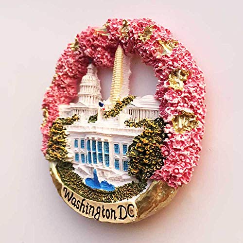 Imán Decorativo Redondo Washington DC 8x8 cm miniatura 4