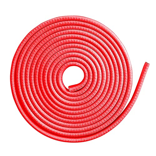 Protectores de Borde de Puerta de Coche, 10m Universal de Goma en Forma de U Borde de Borde de Puerta de Coche Protección, Puerta de protección de Coche Apto para la mayoría de los Coches (Rojo) Cover