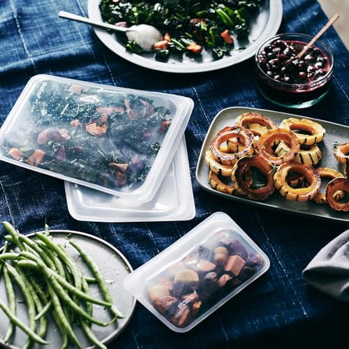 Stasher Premium Silicone Reusable Food Storage Bags, 3-Pack, Multi, Multi-Use Food Storage Bags, Lunch Bag, Travel Containers, BPA Free, Leak-free, Dishwasher-Safe, Eco-friendly by Stasher - Image 2
