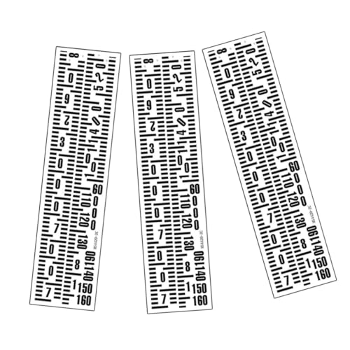 PRETYZOOM 3 Pack Boys and Girls Growth Chart Wall Sticker Minimalist Height Measurement Ruler Black PVC for Home/Boys and Girls Room