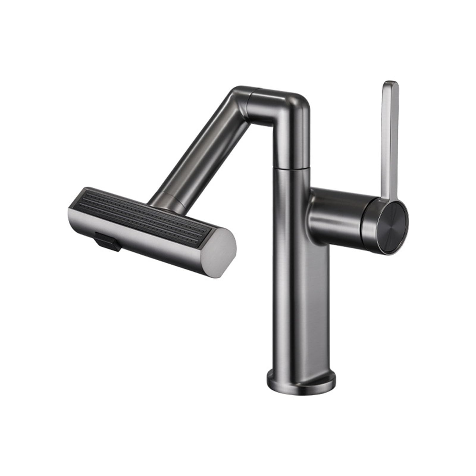 ASerZenith Single Handle Vessel Sink Faucet,Bathroom Sink Faucet With Swivel Spout Reach,Brass Faucet For Kitchen Sink(Grey)