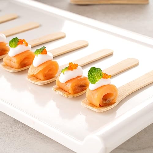 Miniatura 7 de Restaurantware Eco Luxe - Cucharas de degustación de 3.5 pulgadas, 100 cucharas desechables para helado, resistentes para alimentos calientes y