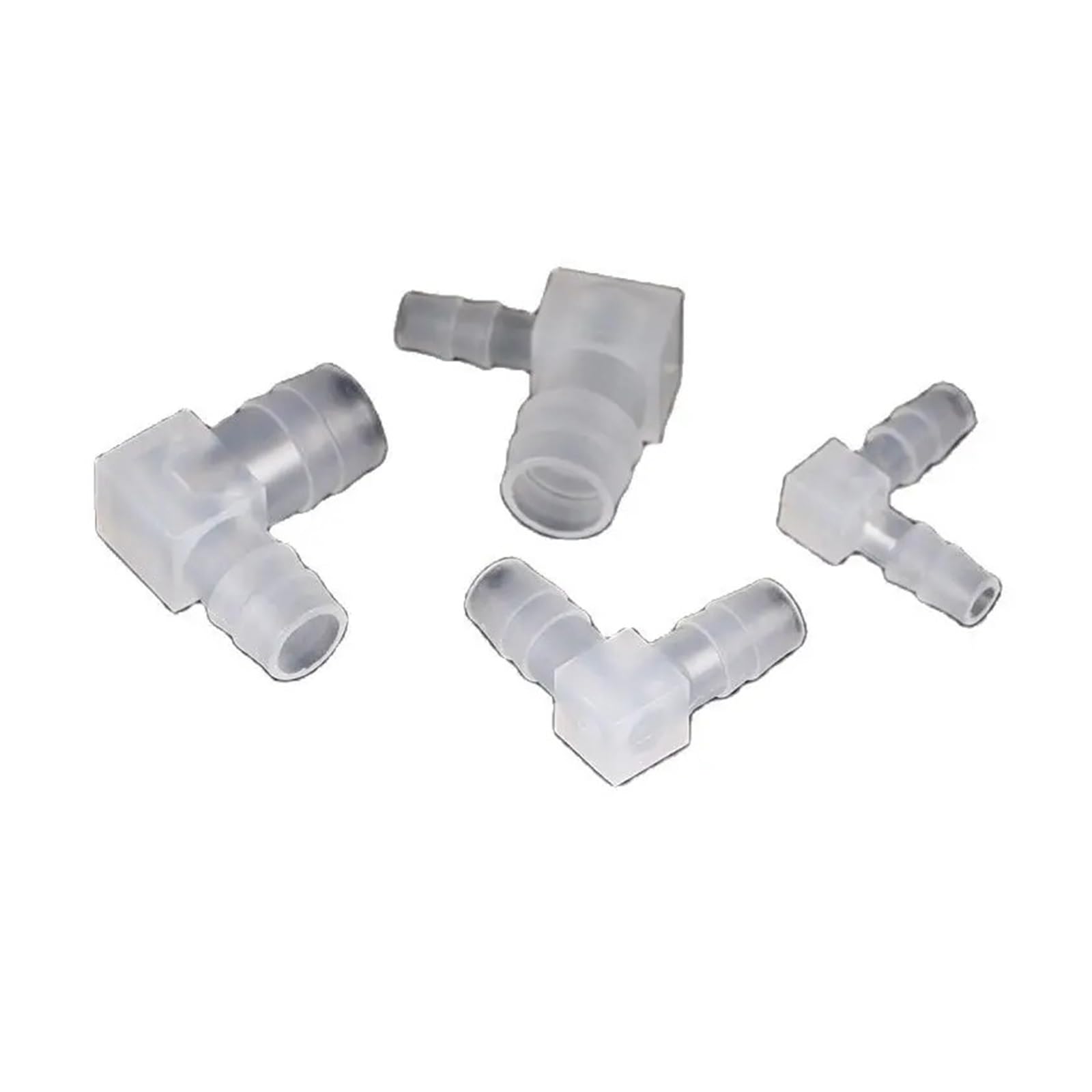 100 pièces 2.4mm à 20mm tuyau barbe coude en plastique connecteur raccord de tuyau for Aquarium Aquarium(3.2mm-3.2mm)