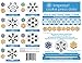 Impress Cookie Press Disks – Snowflakes Set of 8, Food Safe Plastic Shapes w/Snowflake 1, Snowflake 4, & More, Fits Many Manual Models - See Disk Sizing Image to ensure fit with your press