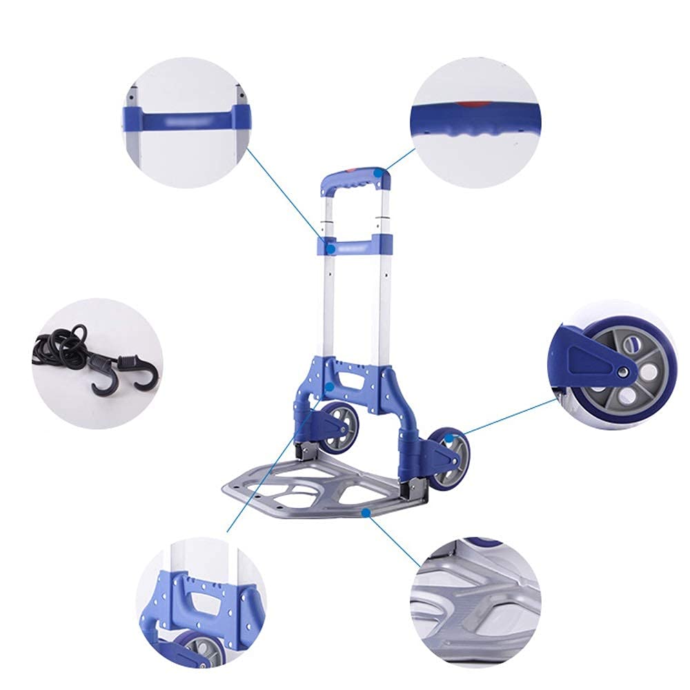 Carrello a Mano - Carrelli a pianale per Esterni, rimorchi da carico, carrelli Pieghevoli, carrelli, Merci, Pieghevoli, Portatili, Camion, Camion Domestici (B)