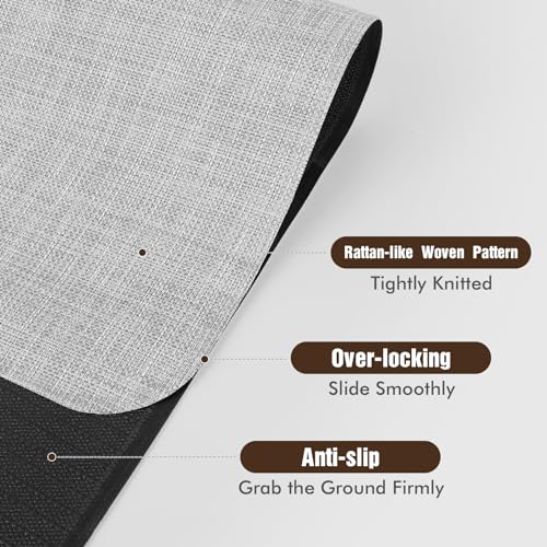 Image of Blvornl Office Chair Mat for Hardwood Floor, 47.2 inchx 60 inch Desk Computer Chair Mat for Hard Wood and Tile Floor, Large Anti-Slip Hard Floor Protector Rolling Chair Mat, PVC Mat Desk Rug Light Grey
