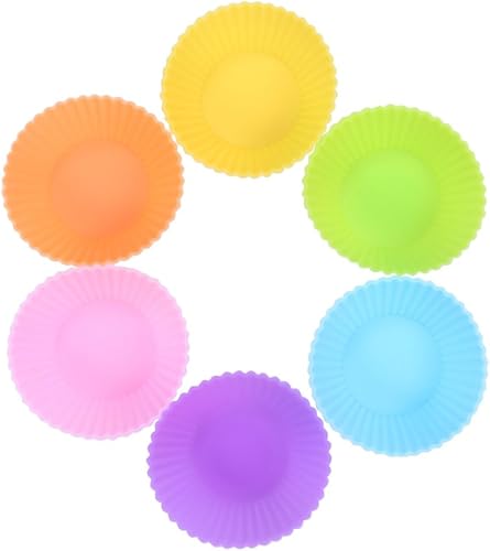 Miniatura 2 de Mini asadera con moldes de 2 pulgadas. Paquete de 24. Reutilizable, para hornear magdalenas, trufas y más. Antiadherente, de 6 colores