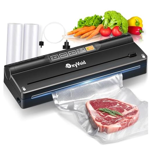 Automatic Precision Food Vacuum Sealer Machine, Powerful Quiet Pump vacuum sealer for food Preservation Saver, Easy to Use, One-Touch Operation Food Vacuum Sealer, Built-in Cutter&Hose, 2 Bags Rolls