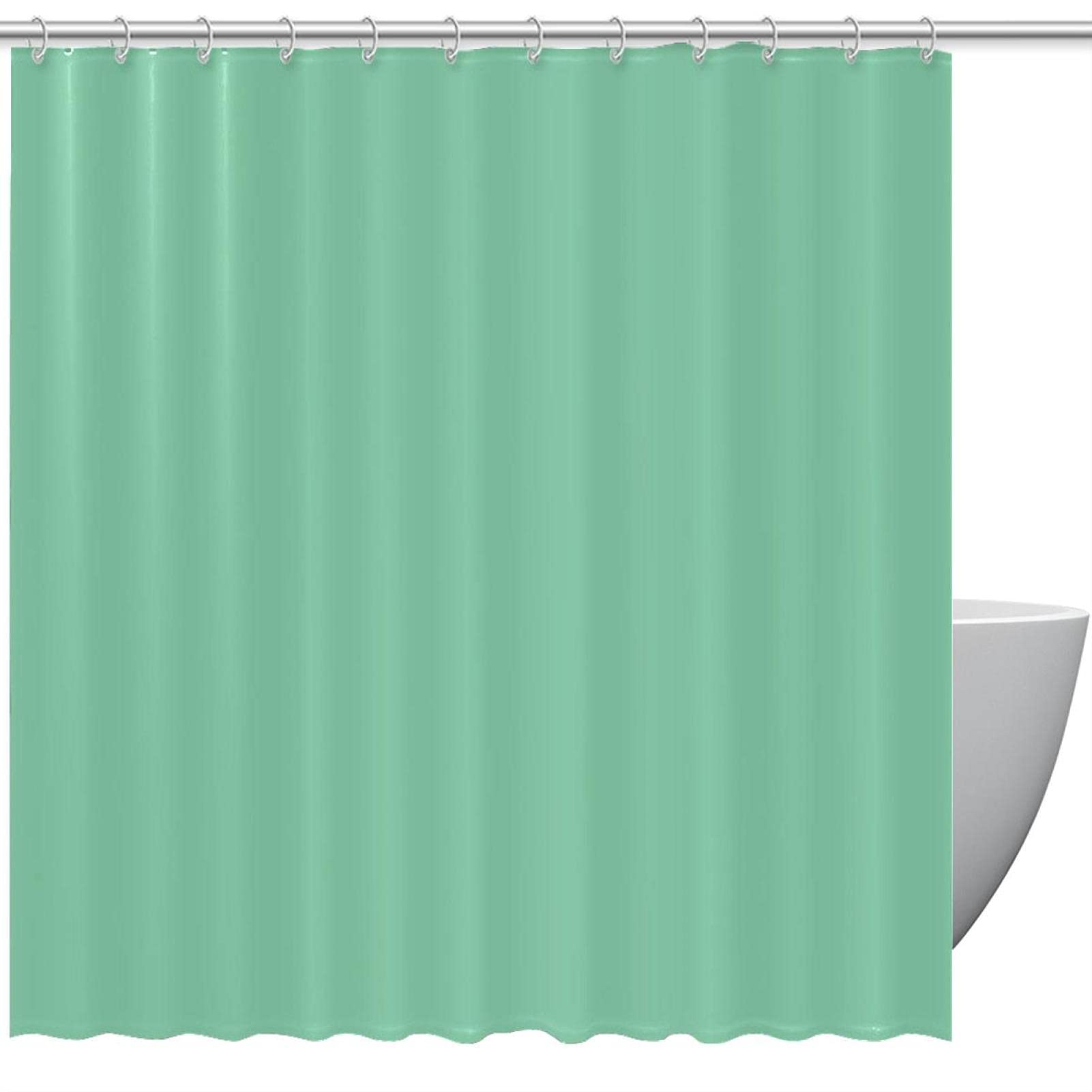 Rideau de douche vert imperméable 182 x 183 cm anti-éclaboussures